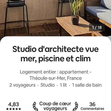 Architect's With Pool, Sea View And Ac Appartement Théoule-sur-Mer